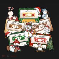 Christmas Music Cassette Tapes Christmas Tree Funny Xmas Gift Women's Hoodie thumb 2