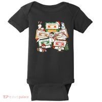 Christmas Music Cassette Tapes Christmas Tree Funny Xmas Gift Baby Bodysuit thumb 0