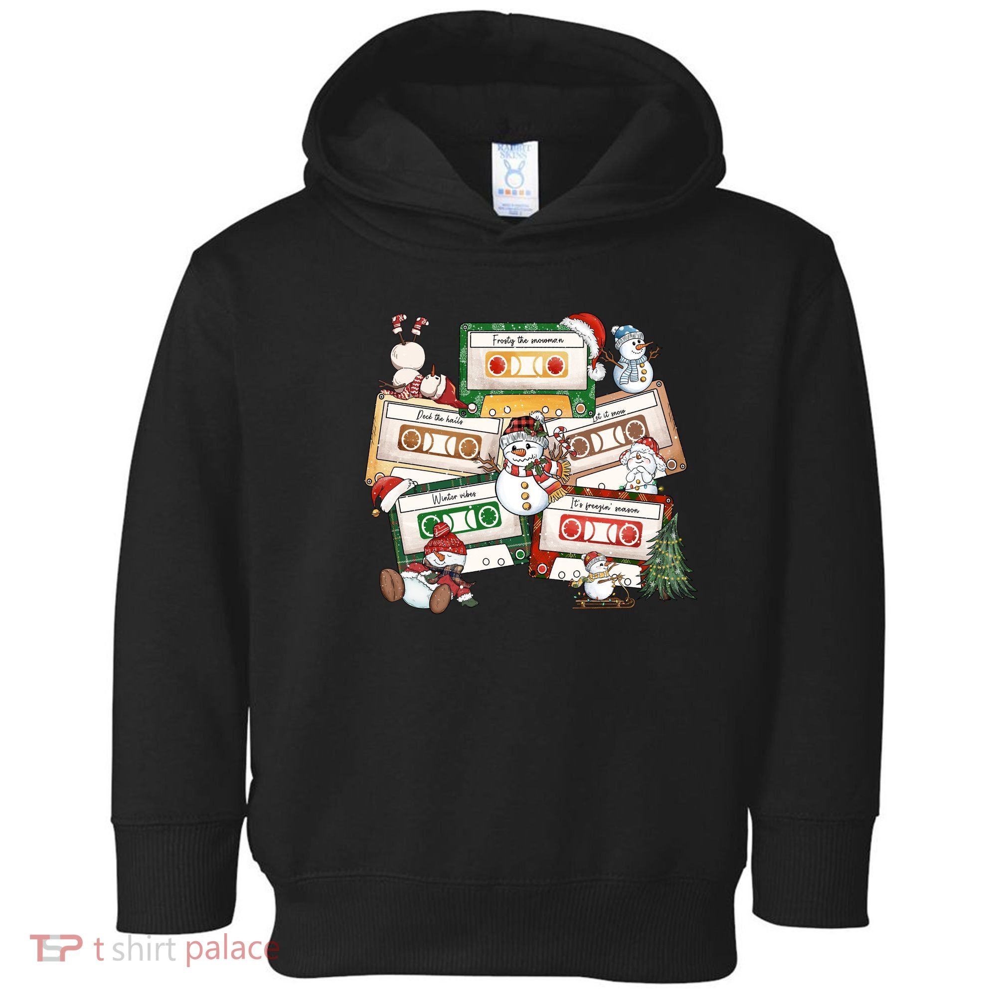Christmas Music Cassette Tapes Christmas Tree Funny Xmas Gift Toddler Hoodie