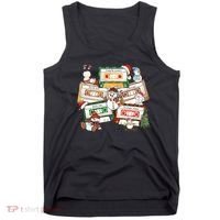 Christmas Music Cassette Tapes Christmas Tree Funny Xmas Gift Tank Top thumb 0