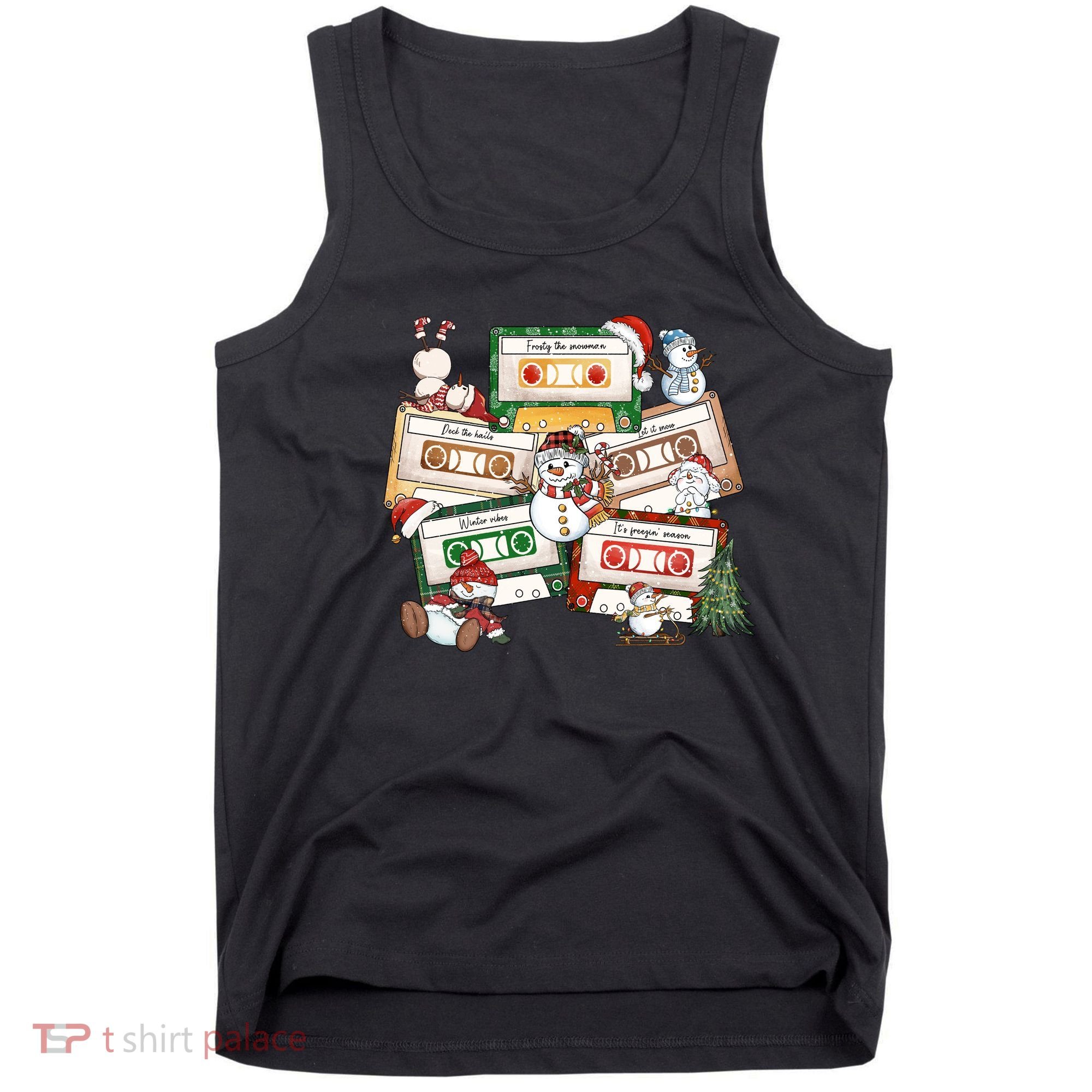 Christmas Music Cassette Tapes Christmas Tree Funny Xmas Gift Tank Top
