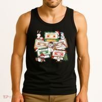 Christmas Music Cassette Tapes Christmas Tree Funny Xmas Gift Tank Top thumb 3