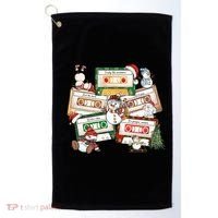 Christmas Music Cassette Tapes Christmas Tree Funny Xmas Gift Golf Towel thumb 0