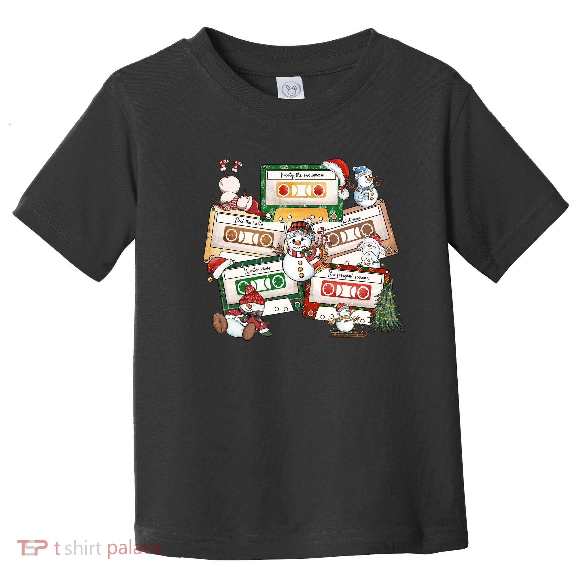 Christmas Music Cassette Tapes Christmas Tree Funny Xmas Gift Toddler T-Shirt