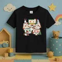 Christmas Music Cassette Tapes Christmas Tree Funny Xmas Gift Toddler T-Shirt thumb 3