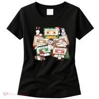Christmas Music Cassette Tapes Christmas Tree Funny Xmas Gift Women's T-Shirt thumb 0