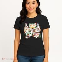 Christmas Music Cassette Tapes Christmas Tree Funny Xmas Gift Women's T-Shirt thumb 4