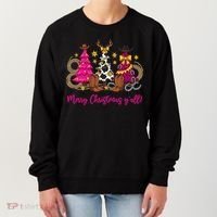 Cowgirl Merry Christmas Y'all Women's Sweatshirt thumb 0