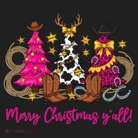 Cowgirl Merry Christmas Y'all Women's Sweatshirt thumb 2