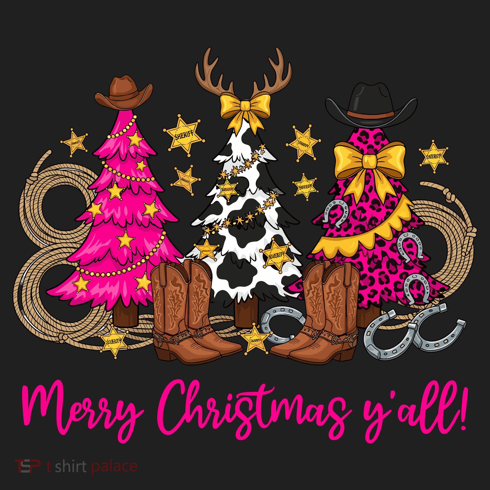 Cowgirl Merry Christmas Y'all Women's Sweatshirt