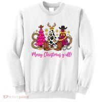 Cowgirl Merry Christmas Y'all Sweatshirt thumb 0