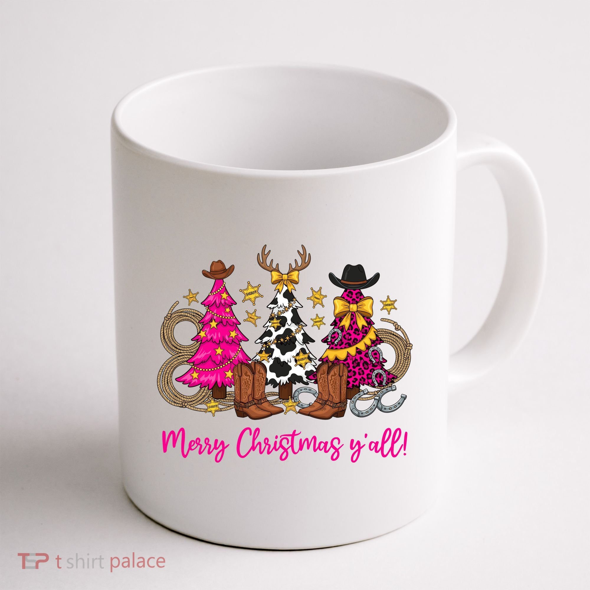 Cowgirl Merry Christmas Y'all Coffee Mug