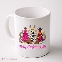 Cowgirl Merry Christmas Y'all Coffee Mug thumb 0