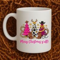 Cowgirl Merry Christmas Y'all Coffee Mug thumb 2