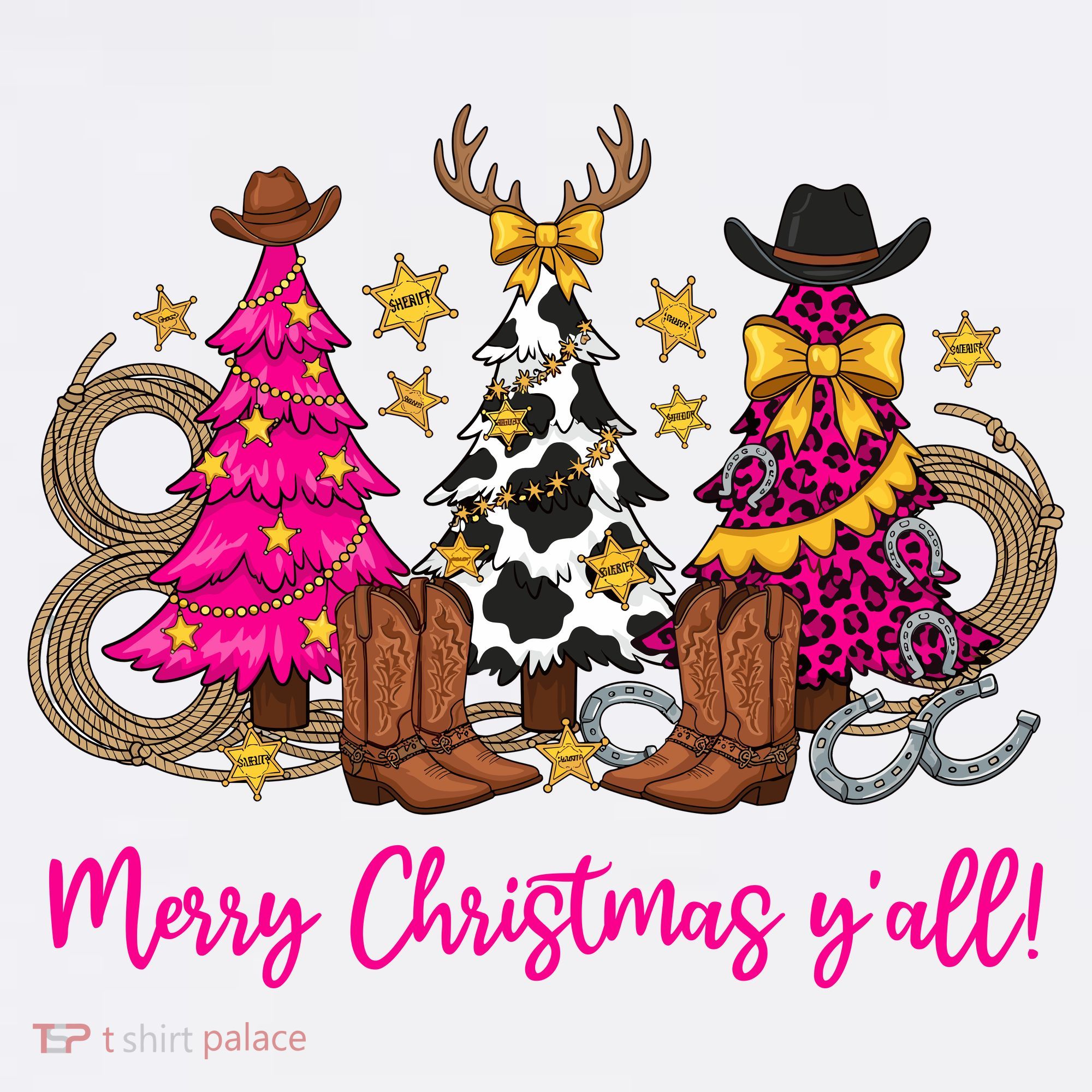 Cowgirl Merry Christmas Y'all Women's Hoodie