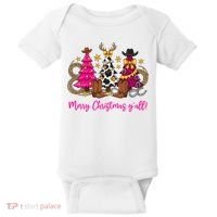 Cowgirl Merry Christmas Y'all Baby Bodysuit thumb 0