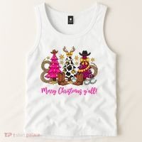 Cowgirl Merry Christmas Y'all Tank Top thumb 2
