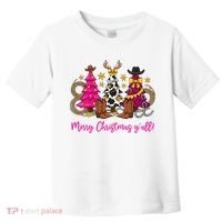 Cowgirl Merry Christmas Y'all Toddler T-Shirt thumb 0