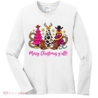 Cowgirl Merry Christmas Y'all Women's Long Sleeve Shirt thumb 0