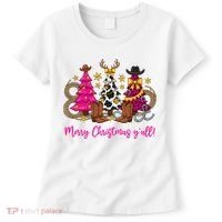 Cowgirl Merry Christmas Y'all Women's T-Shirt thumb 0