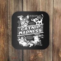 Catnip Madness Cute Kitten Funny Cat Pet Humor Coaster thumb 0
