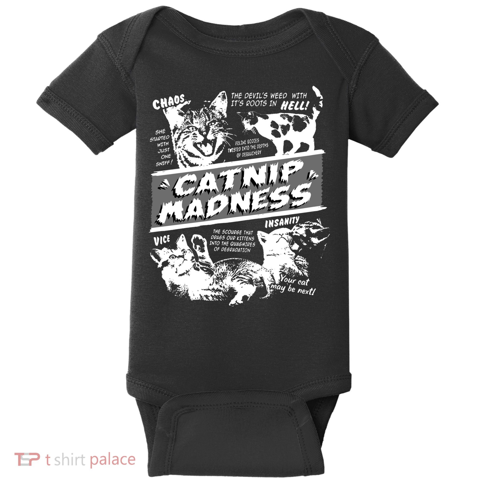 Catnip Madness Cute Kitten Funny Cat Pet Humor Baby Bodysuit