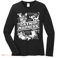 Catnip Madness Cute Kitten Funny Cat Pet Humor Women's Long Sleeve Shirt thumb 0