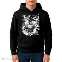 Catnip Madness Cute Kitten Funny Cat Pet Humor Kids Hoodie thumb 4