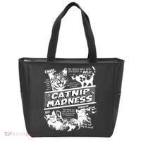 Catnip Madness Cute Kitten Funny Cat Pet Humor Tote Bag thumb 0