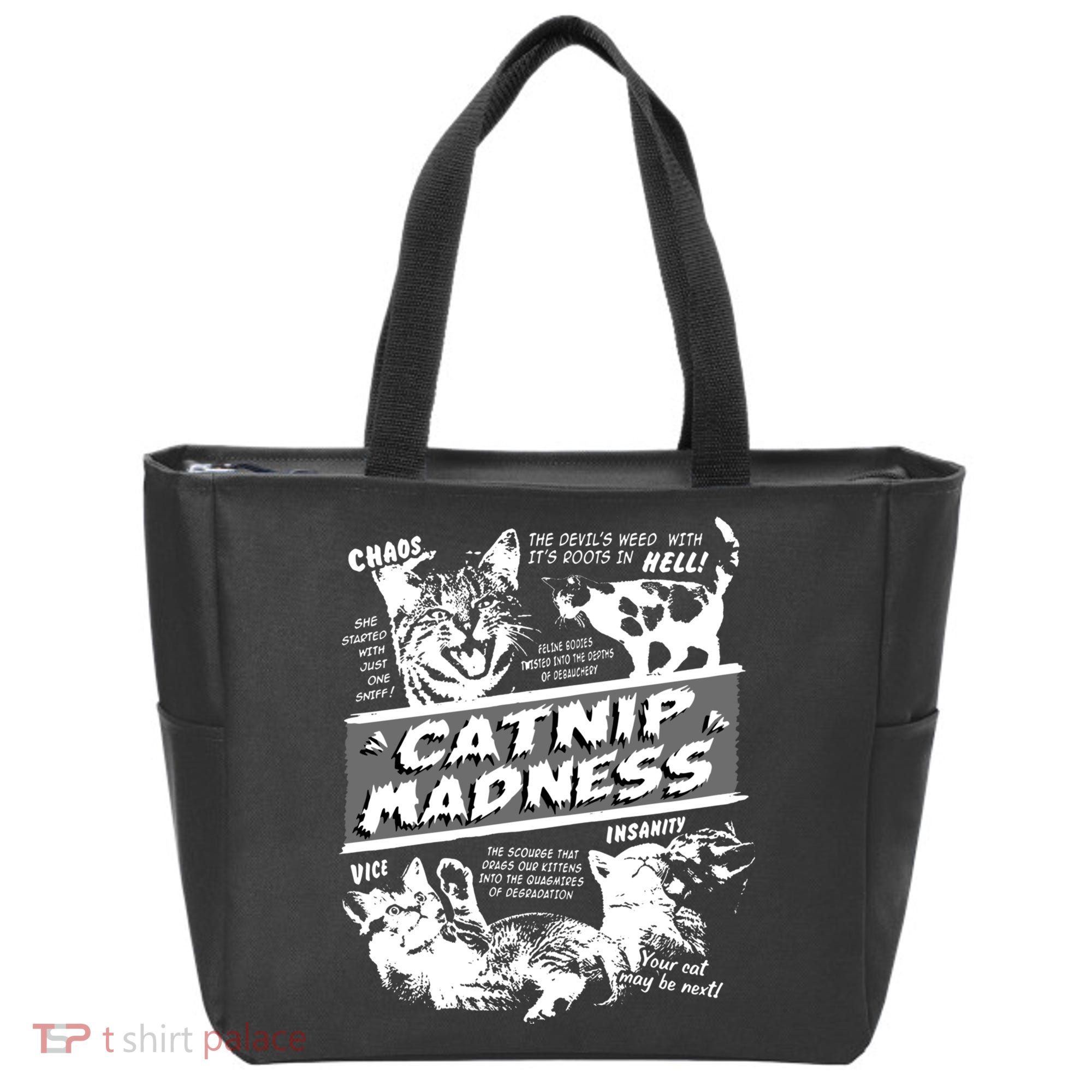 Catnip Madness Cute Kitten Funny Cat Pet Humor Tote Bag