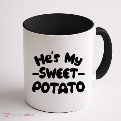 Cute Matching Couples He's My Sweet Potato Coffee Mug back