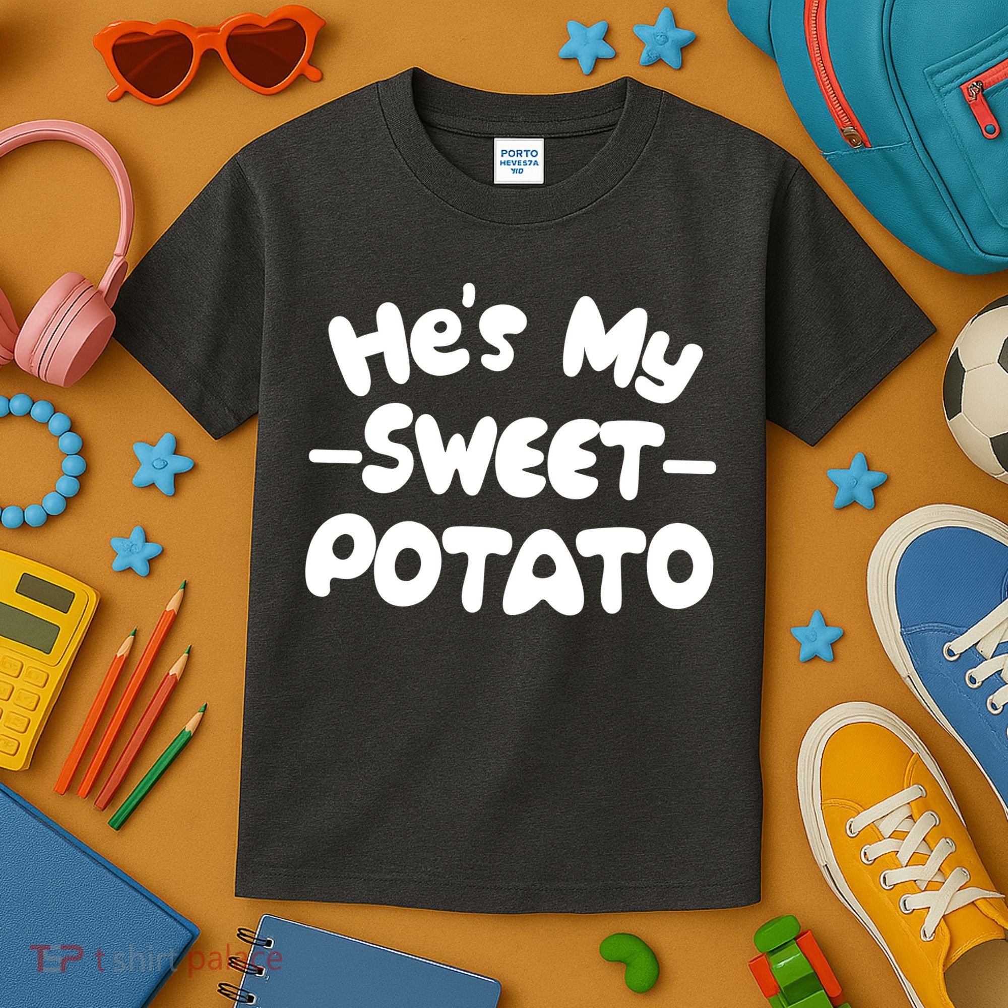 Cute Matching Couples He's My Sweet Potato Kids T-Shirt