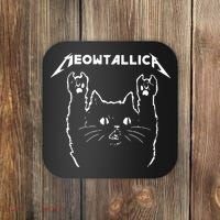Cat Meowtallica Cat Rock Music Funny Coaster thumb 0