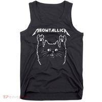 Cat Meowtallica Cat Rock Music Funny Tank Top thumb 0