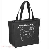 Cat Meowtallica Cat Rock Music Funny Tote Bag thumb 2