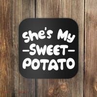 Cute Matching Couples She's My Sweet Potato Coaster thumb 0