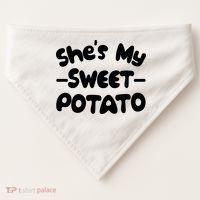 Cute Matching Couples She's My Sweet Potato USA-Made Doggie Bandana thumb 0