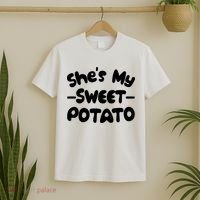 Cute Matching Couples She's My Sweet Potato T-Shirt thumb 2