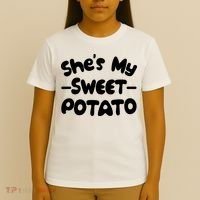 Cute Matching Couples She's My Sweet Potato T-Shirt thumb 4