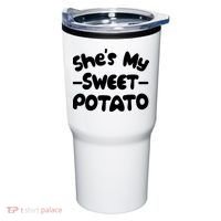Cute Matching Couples She's My Sweet Potato Tumbler thumb 0