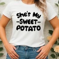Cute Matching Couples She's My Sweet Potato Women's T-Shirt thumb 2