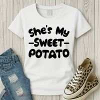 Cute Matching Couples She's My Sweet Potato Women's T-Shirt thumb 3