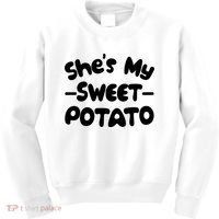 Cute Matching Couples She's My Sweet Potato Kids Sweatshirt thumb 0