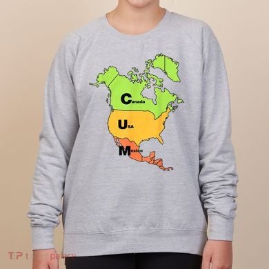 Cum Map Canada Usa And Mexico Women's Sweatshirt