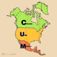 Cum Map Canada Usa And Mexico Tote Bag thumb 4