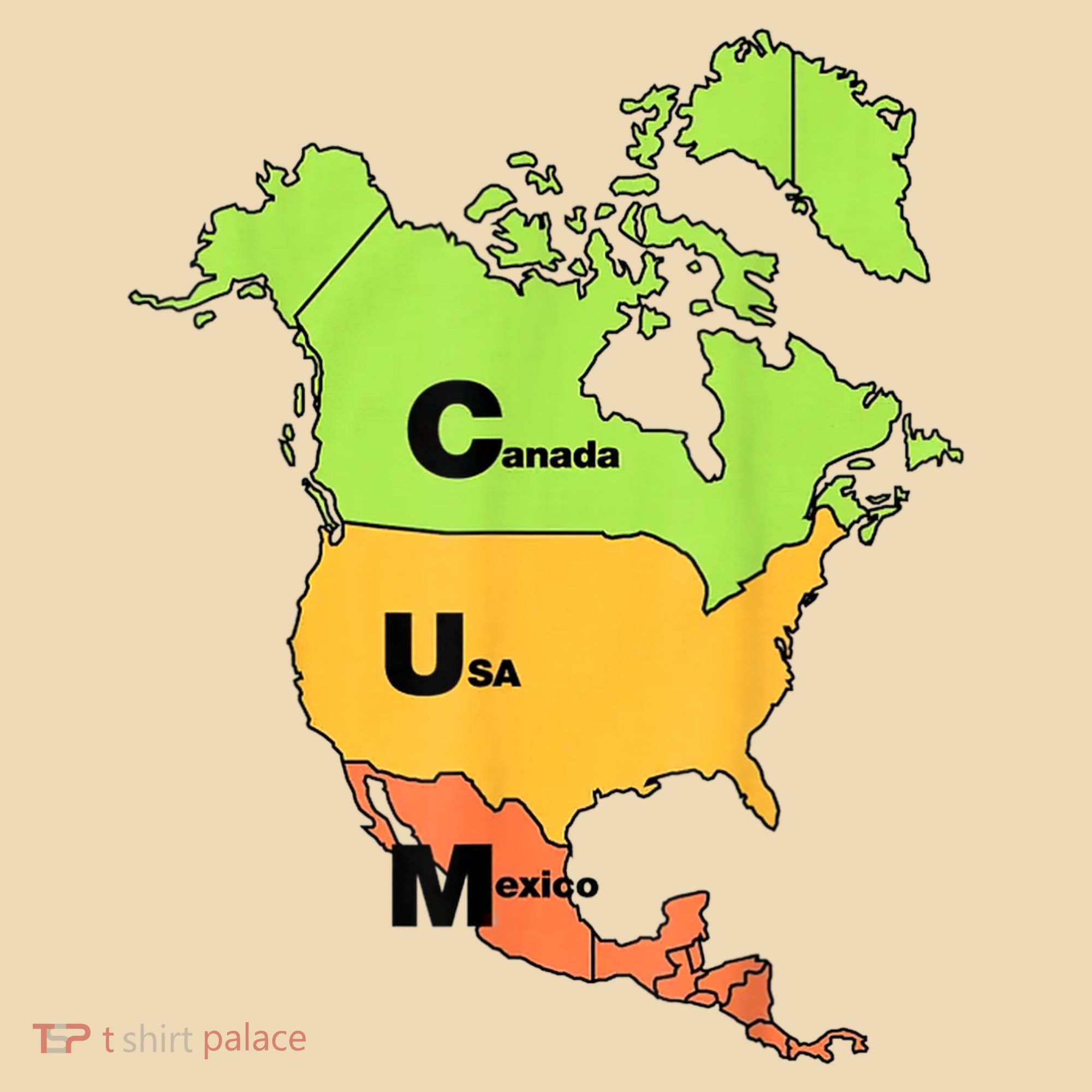 Cum Map Canada Usa And Mexico Tote Bag