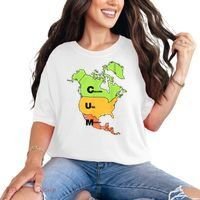 Cum Map Canada Usa And Mexico Comfort Colors T-Shirt thumb 0