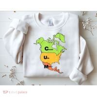Cum Map Canada Usa And Mexico Sweatshirt thumb 2