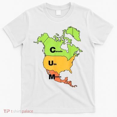 Cum Map Canada Usa And Mexico T-Shirt