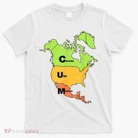 Cum Map Canada Usa And Mexico T-Shirt thumb 0